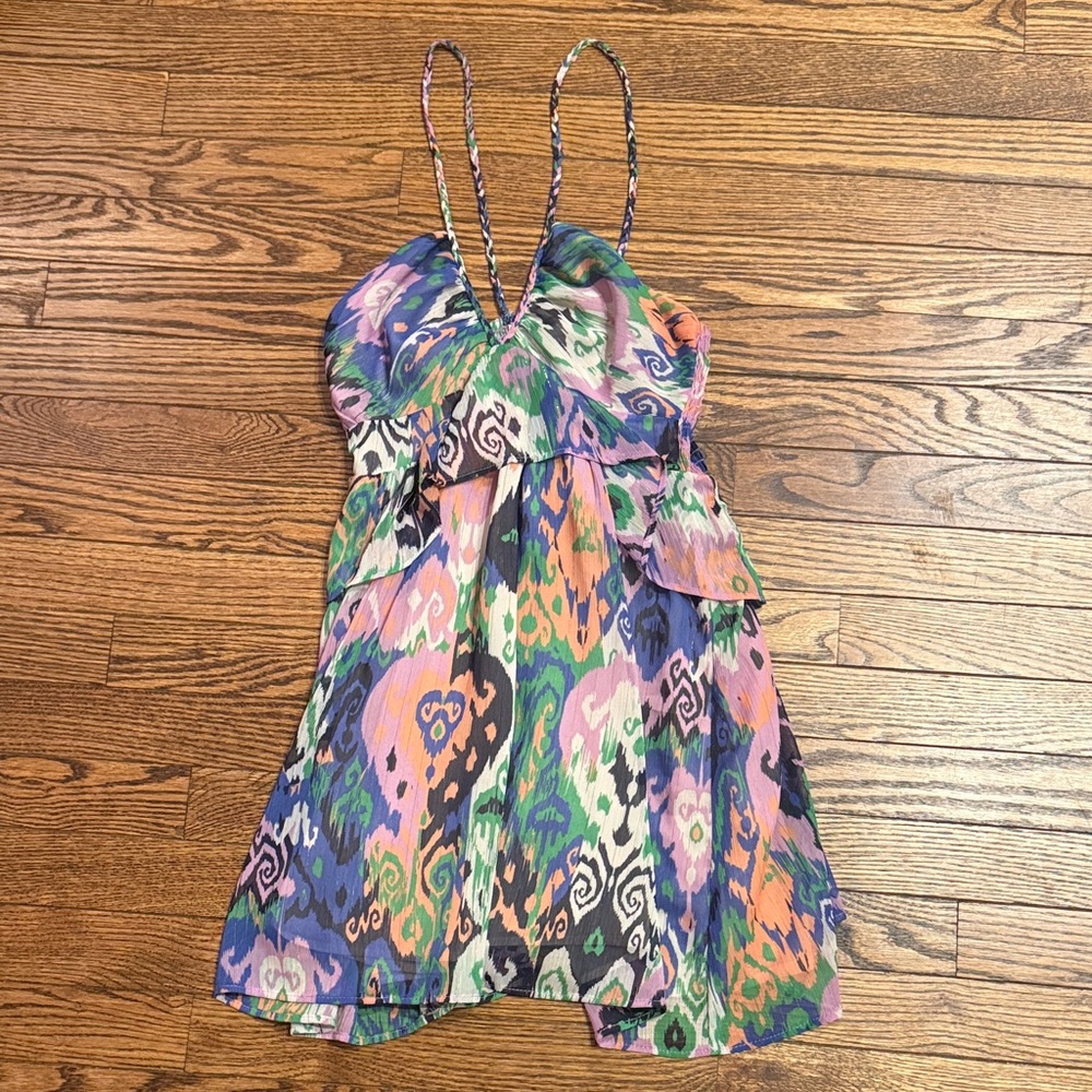 Zara Multicolor Patterned Mini Dress